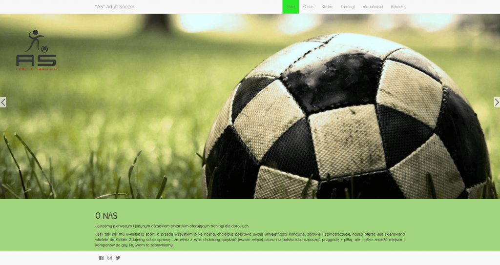 Zrzut ekranu projektu AS Adult Soccer